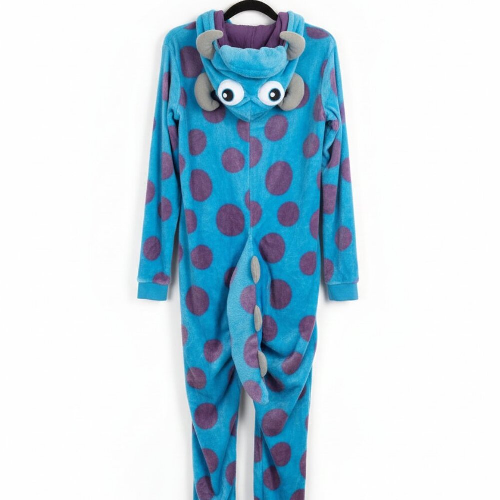 Disney Monsters Inc. Sulley Plush Hooded One-Piece Pajama Costume - Small